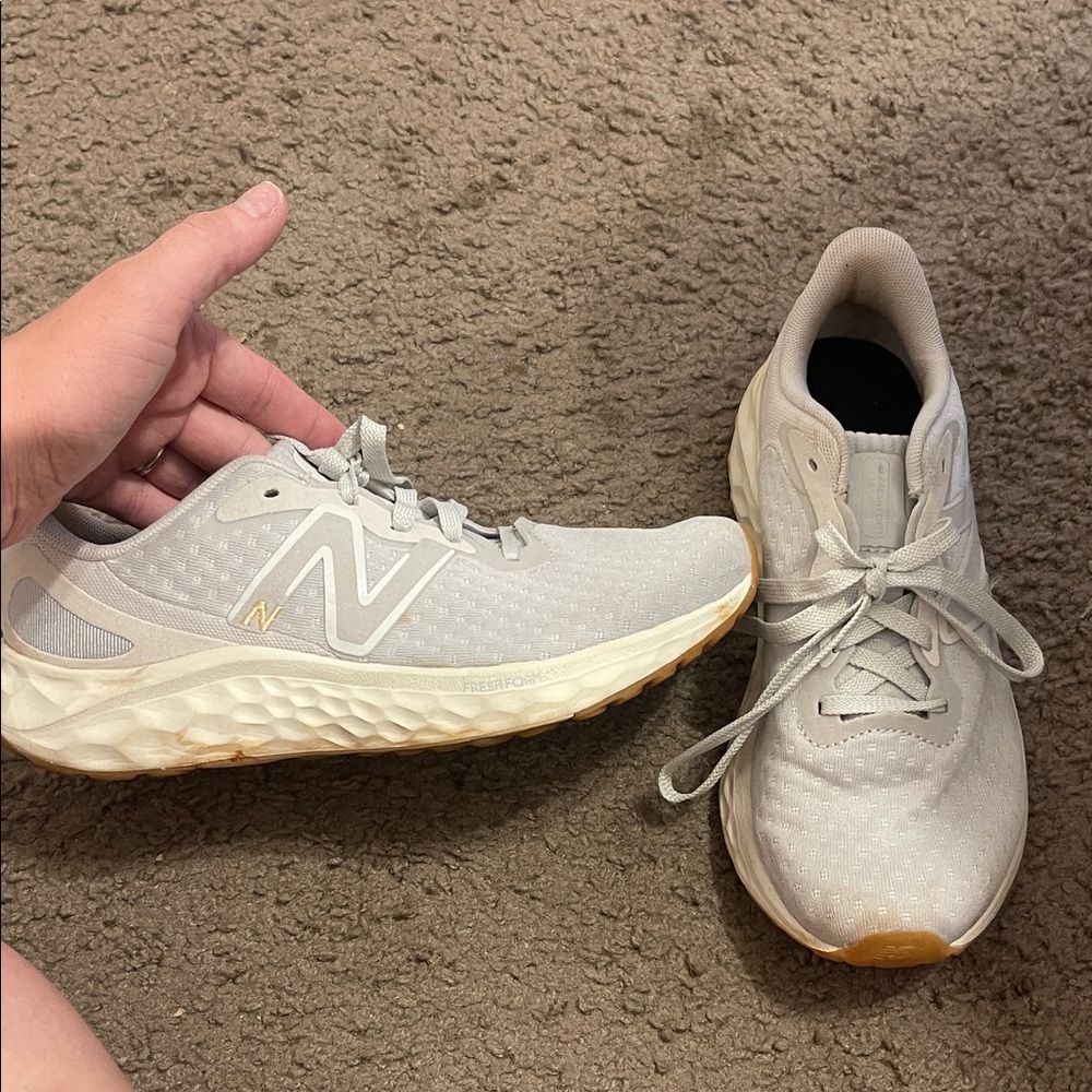 New Balance Light Gray Athletic Sneakers